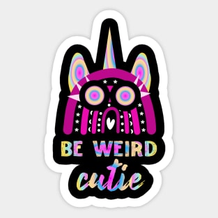 Weird Unicorn Rainbow Sticker